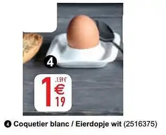 Cora Coquetier blanc - eierdopje wit aanbieding