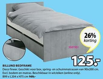 Jysk Billund bedframe aanbieding