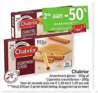 Intermarché Chabrior Assortiment Glacier Of Cigarettes Croustillantes aanbieding