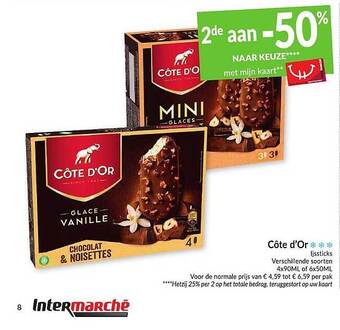 Intermarché Cote D'or Ijssticks aanbieding