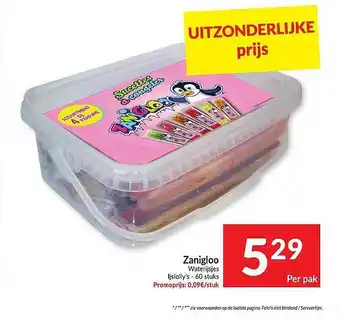 Intermarché Zanigloo Waterijsjes aanbieding