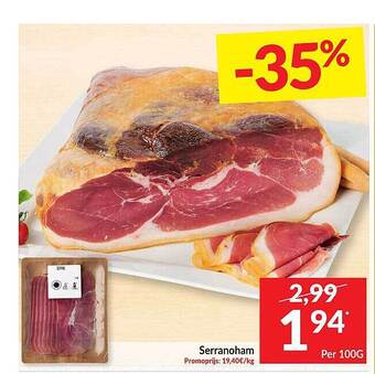 Intermarché Serranoham aanbieding