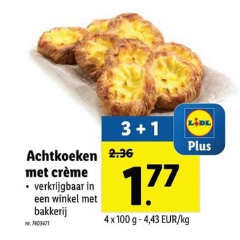 Lidl Achtkoeken met crème aanbieding
