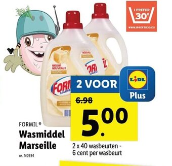 Lidl Formil Wasmiddel Marseille aanbieding