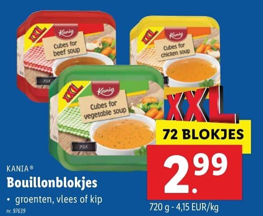 Kania Bouillonblokjes promotie bij Lidl