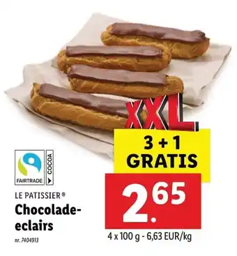Lidl Le Patissier Chocoladeeclairs aanbieding