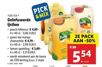 Lidl Fuze Tea Geïnfuseerde ijsthee aanbieding