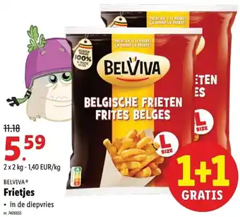 Lidl Belviva Frietjes 2*2kg aanbieding
