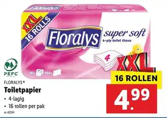 Floralys Toiletpapier 4-lagig 16 rollen
