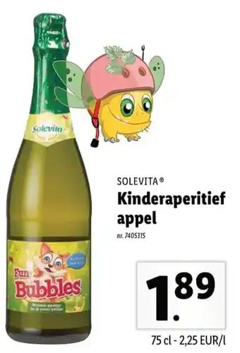 Lidl Solevita Kinderaperitief appel 750ml aanbieding