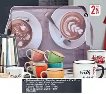 Cora Plateau mélaminé - dienblad in melamine aanbieding