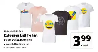 Lidl Esmara-Livergy Katoenen Lidl T-shirt aanbieding