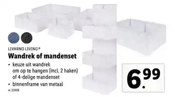 Lidl Livarno Living Wandrek of mandenset aanbieding