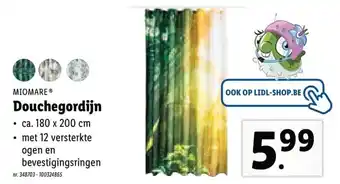Lidl Miomare Douchegordijn 180*200cm aanbieding