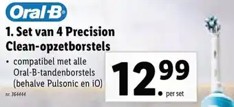 Lidl Oral-B Opzetborstels Precision Clean 4-pack aanbieding