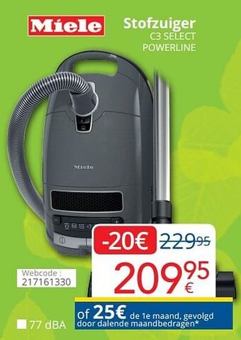 Eldi Miele stofzuiger c3 select powerline aanbieding