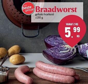 Buurtslagers Braadworst aanbieding