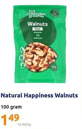 Action Natural happiness walnuts aanbieding