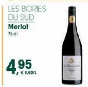 Prik en Tik Les Bories Du Sud Merlot aanbieding
