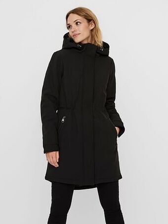 Berca Shoes Vero Moda Vest Vero Moda Vest Cleanmila Met Warm Gevoerde Kap in Velours - Zwart aanbieding