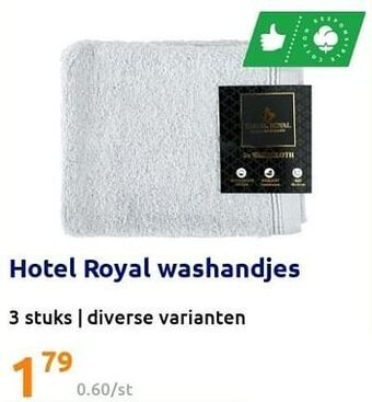 Action Hotel royal washandjes aanbieding