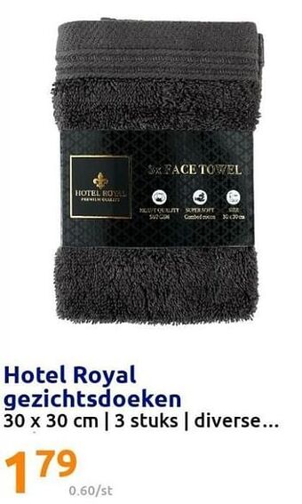 Action Hotel royal gezichtsdoeken aanbieding