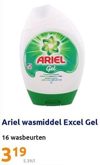 Action Ariel wasmiddel excel gel aanbieding