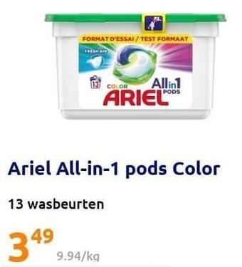 Action Ariel all-in-1 pods color aanbieding