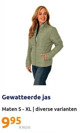 Action Gewatteerde jas aanbieding