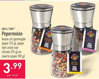 ALDI GRILL TIME Pepermolen aanbieding