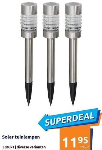 Action Solar tuinlampen aanbieding