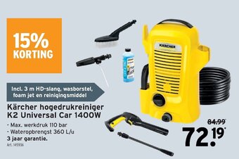 GAMMA Karcher hogedrukreiniger K2 Universal Car 1400W aanbieding