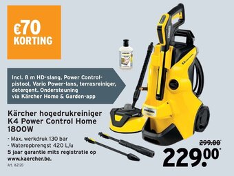 GAMMA Karcher hogedrukreiniger K4 Power Control Home 1800W aanbieding