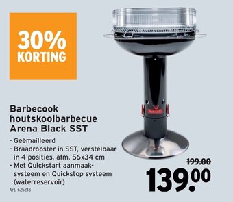 GAMMA Barbecook houtskoolbarbecue Arena Black SST aanbieding