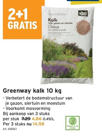 GAMMA Greenway kalk 10 kg aanbieding