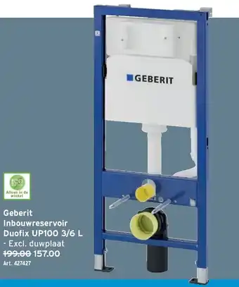 GAMMA Geberit Inbouwreservoir Duofix UP100 3/6 L aanbieding