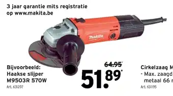GAMMA Bijvoorbeeld: Haakse slijper M9503R 570W aanbieding