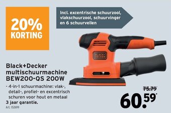 GAMMA Black+Decker multischuurmachine BEW200-QS 200W aanbieding