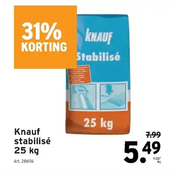 GAMMA Knauf stabilise 25kg aanbieding
