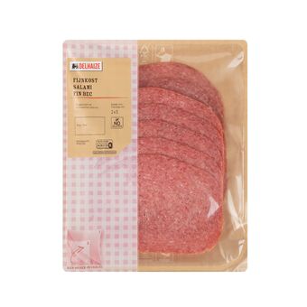 Delhaize Fijnkost salami aanbieding