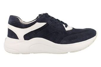 Berca Shoes Caprice Sneaker Laag Dames Volledig Leder Comfort - Blauw aanbieding