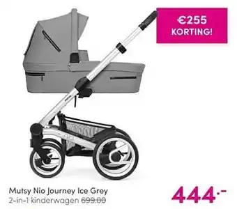 Baby & Tiener Mutsy nio journey ice grey 2-in-1 kinderwagen aanbieding