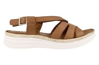 Berca Shoes Andrea Conti Shoes Comfort Sandaal Dames Volledig Leder - Cognac aanbieding
