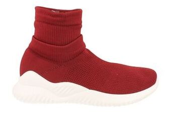 Berca Shoes Mode-Mania Sneaker Hoog Dames Sneakersock - Bordeaux aanbieding