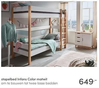 Baby & Tiener Stapelbed infans color matwit aanbieding