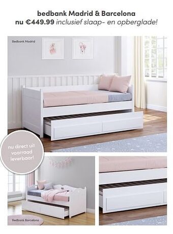 Baby & Tiener Bedbank madrid + barcelona aanbieding