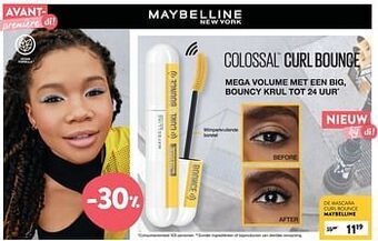 Di De mascara curl bounce maybelline aanbieding