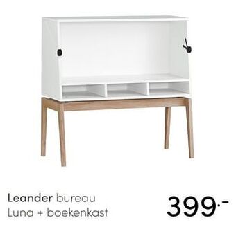 Baby & Tiener Leander bureau luna + boekenkast aanbieding