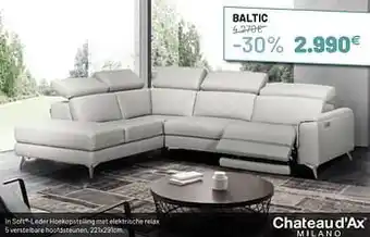 Chateau d'Ax In soft-leder hoekopstelling met elektrische relax 5 verstelbare hoofdsteunen aanbieding