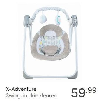 Baby & Tiener X-adventure swing, in drie kleuren aanbieding